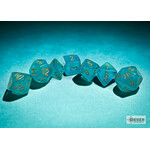 Chessex Borealis Teal/gold Luminary Polyhedral 7-Dice Set