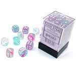 Chessex Nebula Wisteria/white Luminary 12mm d6 Dice Block (36 dice)