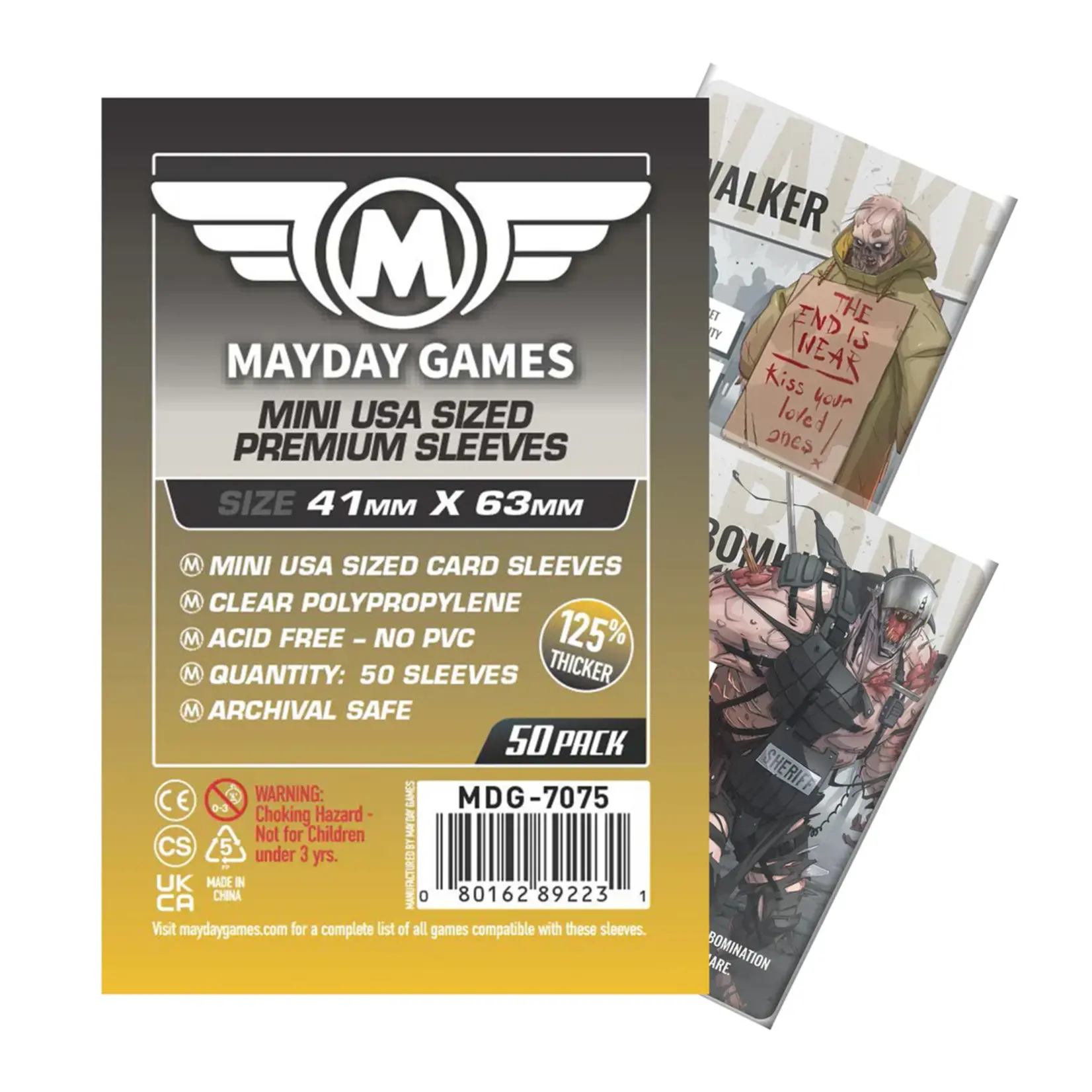 Mayday Games Standard Mini Usa Sleeves 41Mm X 63Mm 100Ct
