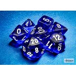Chessex Translucent Blue/white Polyhedral 7-Dice Set