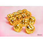 Chessex Translucent Yellow/white 16mm d6 Dice Block (12 dice)