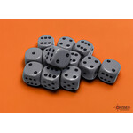 Chessex Opaque Dark Grey/black 16mm d6 Dice Block (12 dice)