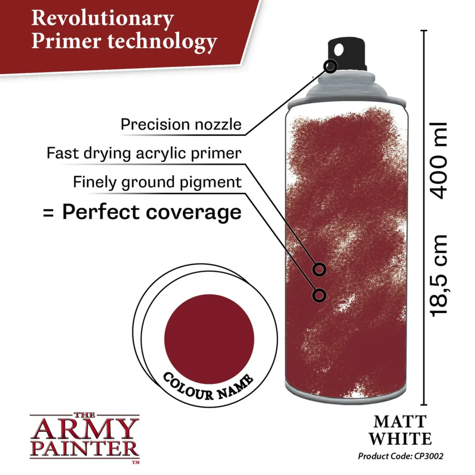 Army Painter Colour Primer: Matte White Spray