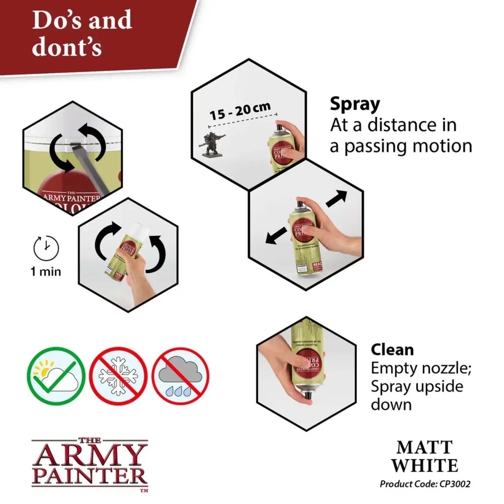 Army Painter Colour Primer: Matte White Spray