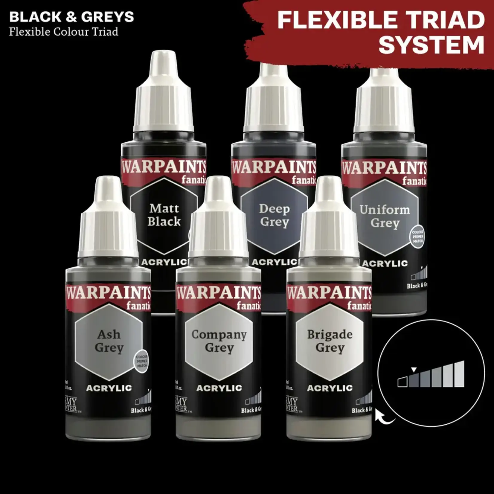 Army Painter Warpaints: Fanatic Acrylic Deep Grey
