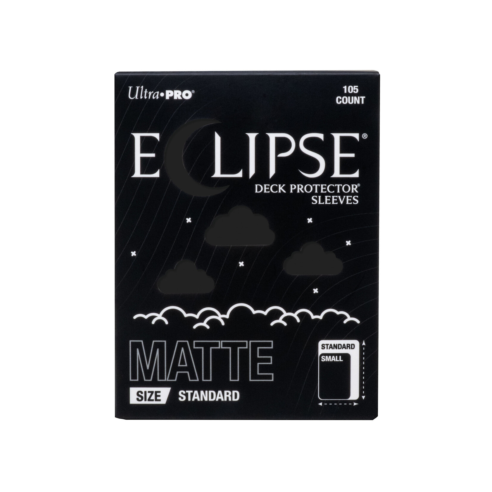 ULTRA PRO UP ECLIPSE MATTE STANDARD DECK PROTECTOR SLEEVES JET BLACK 105CT
