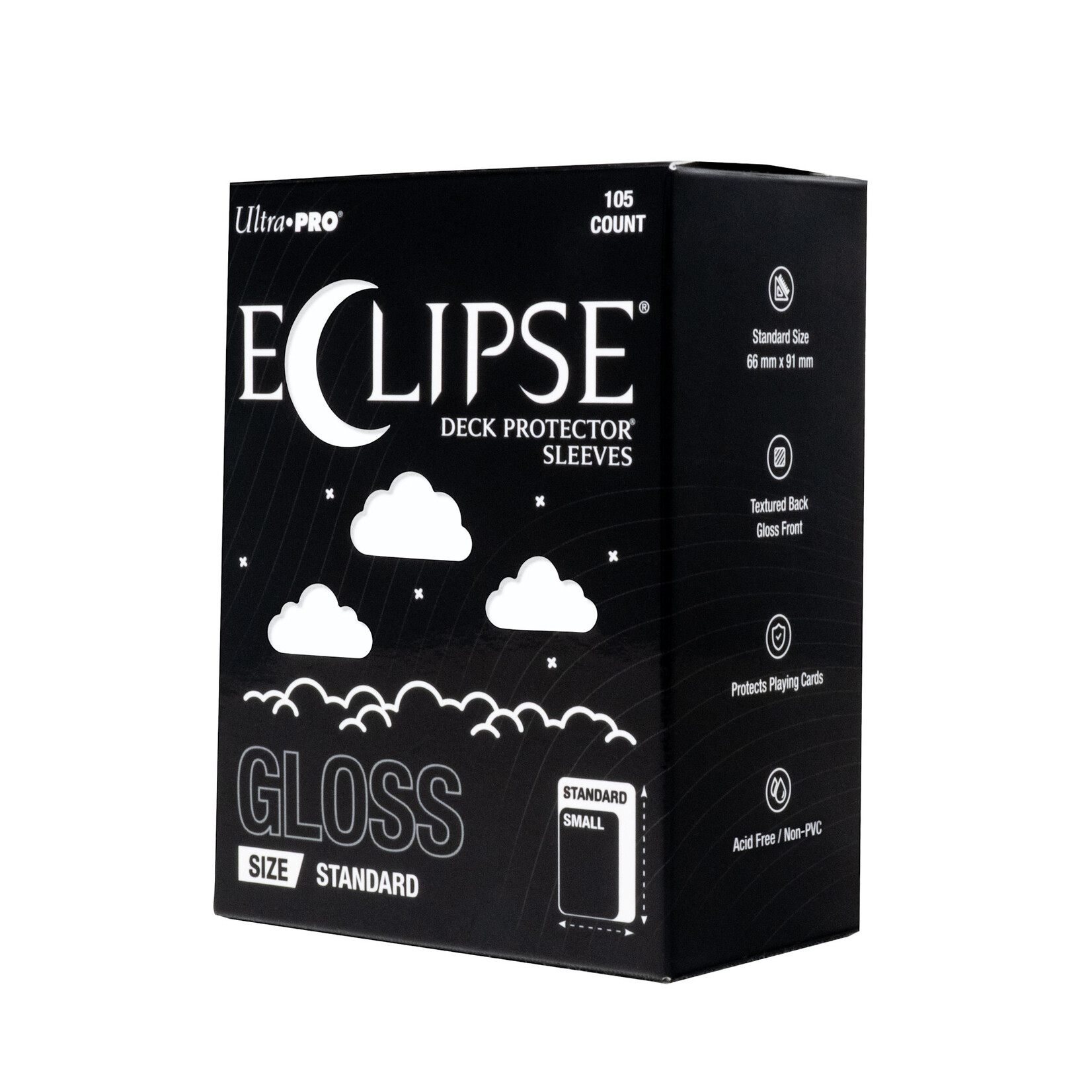 ULTRA PRO UP ECLIPSE GLOSS STANDARD DECK PROTECTOR SLEEVES ARCTIC WHITE 105CT
