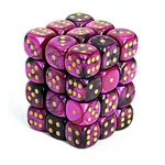 Chessex Black/Purple set of 36 D6's Fusion Dice