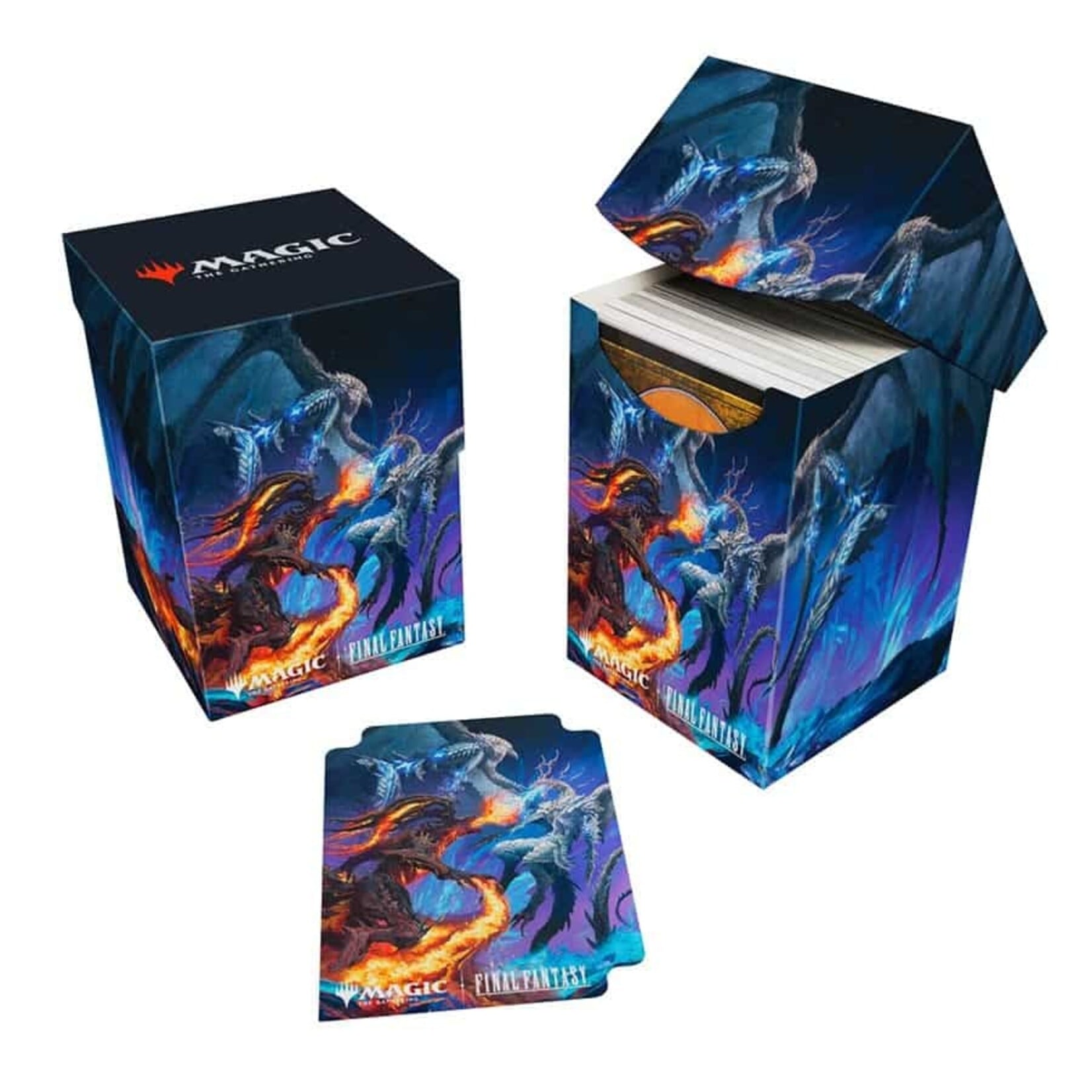 ULTRA PRO ULTRA PRO: MAGIC THE GATHERING: UNIVERSES BEYOND: FINAL FANTASY: 100+ DECK BOX IFRIT VS BAHAMUT