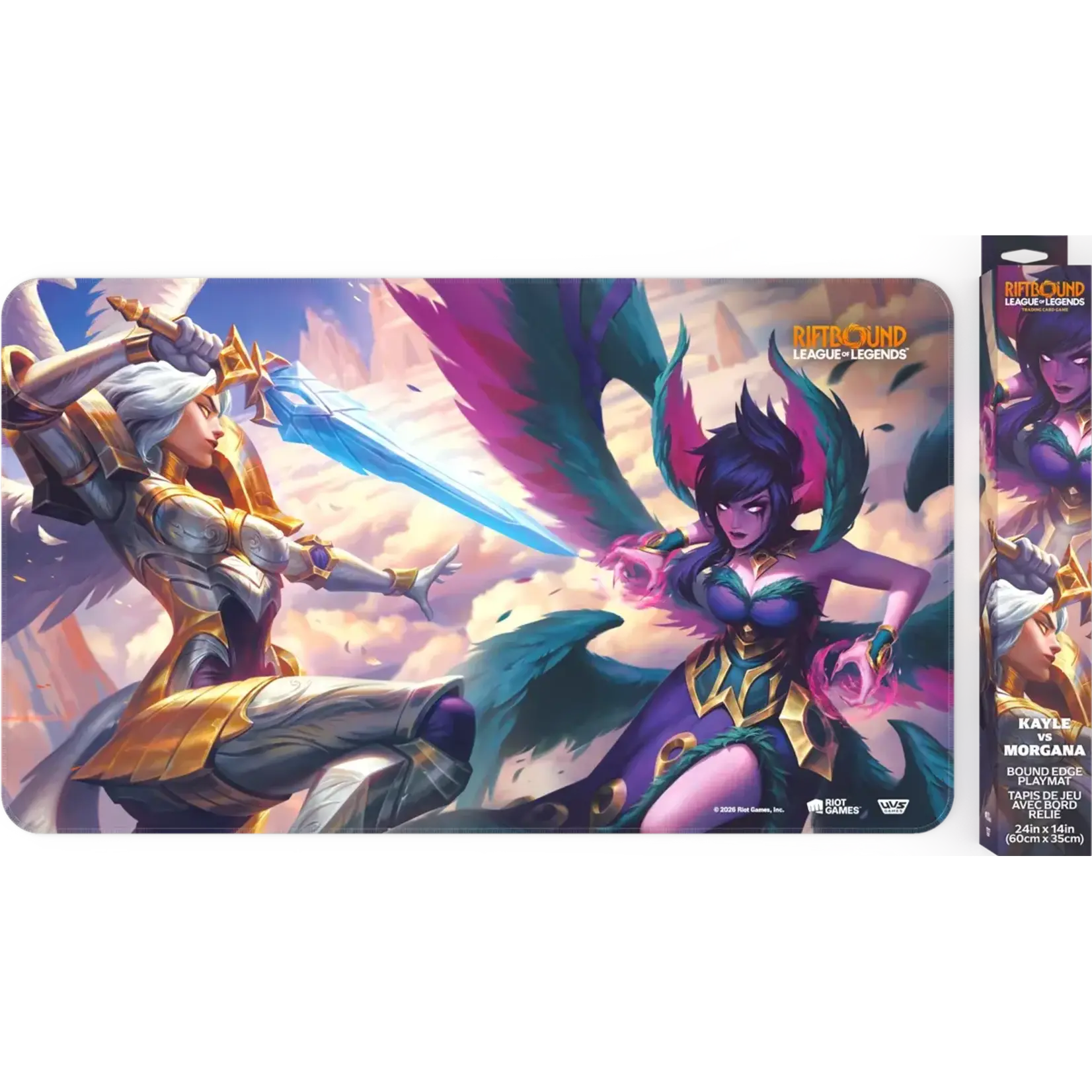 UVS GAMES RIFTBOUND TCG: LEAGUE OF LEGENDS: SET 4 VENDETTA PLAYMAT KAYLE VS MORGANA