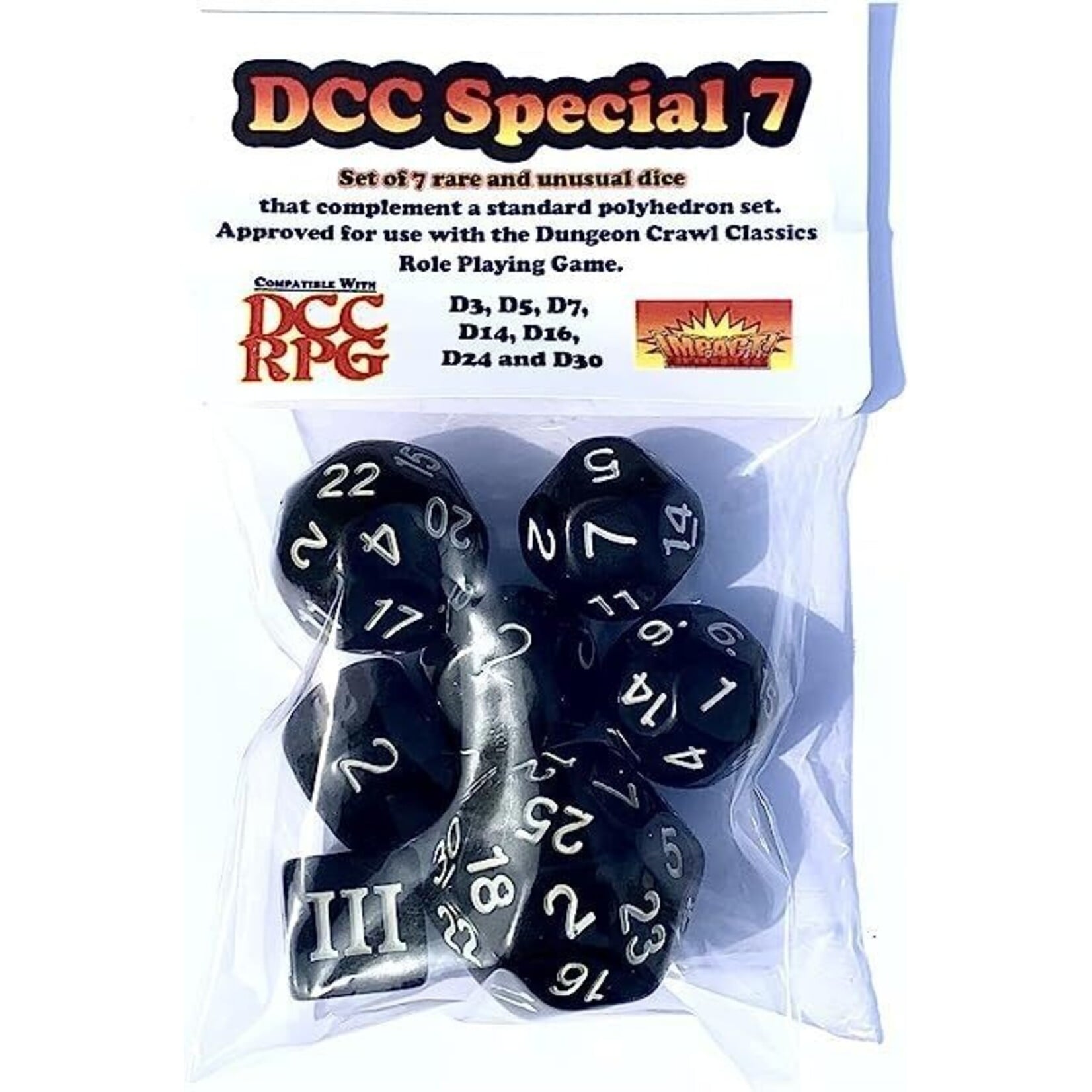 Goodman Games DCC Special 7 Dice Set — Black