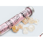 Chessex Lab Dice: Borealis Champagne/white Polyhedral 7-Dice Set