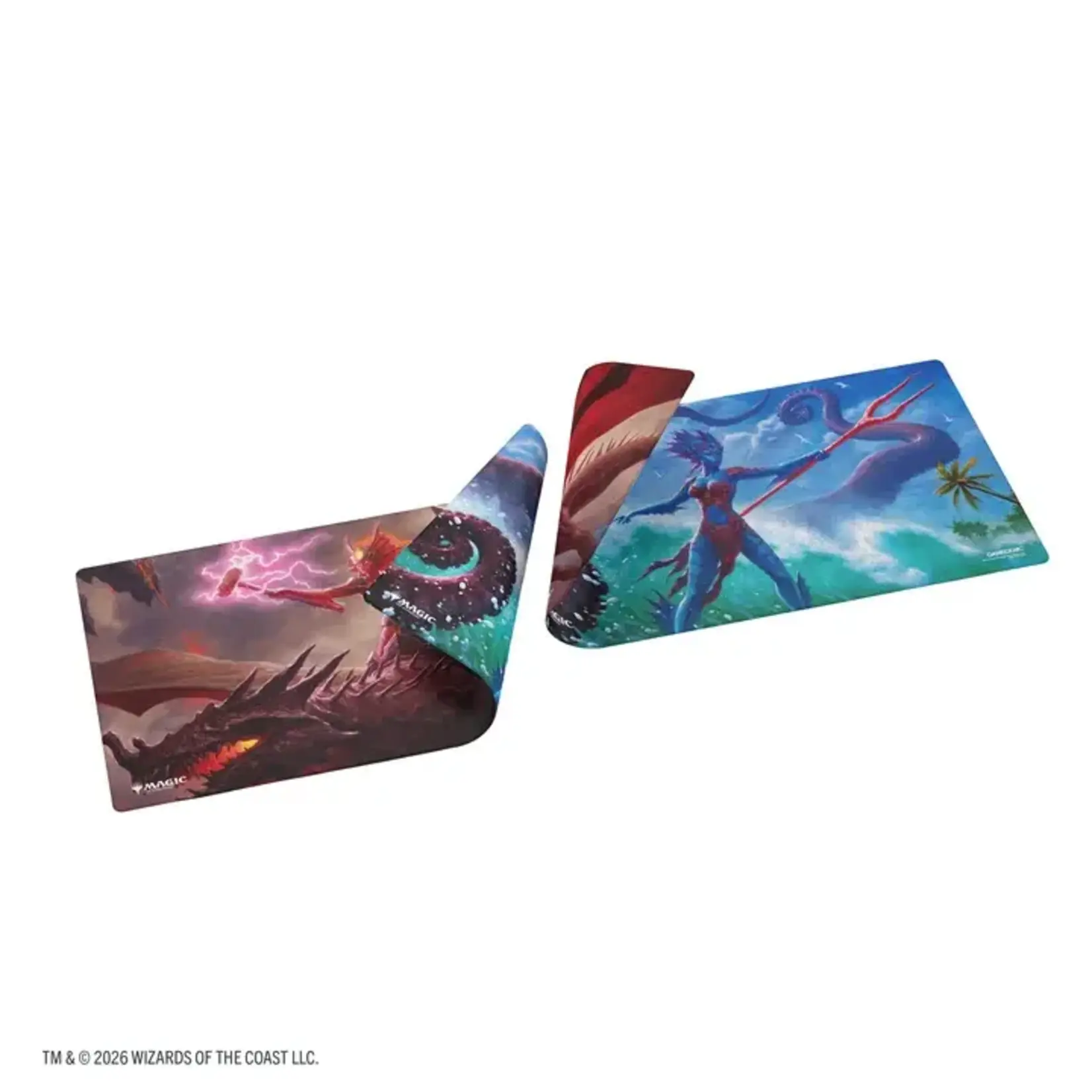 Magic: The Gathering | Reality Fracture Double-sided Playmat - Kiora of Salt and Sand/Kiora of Fire