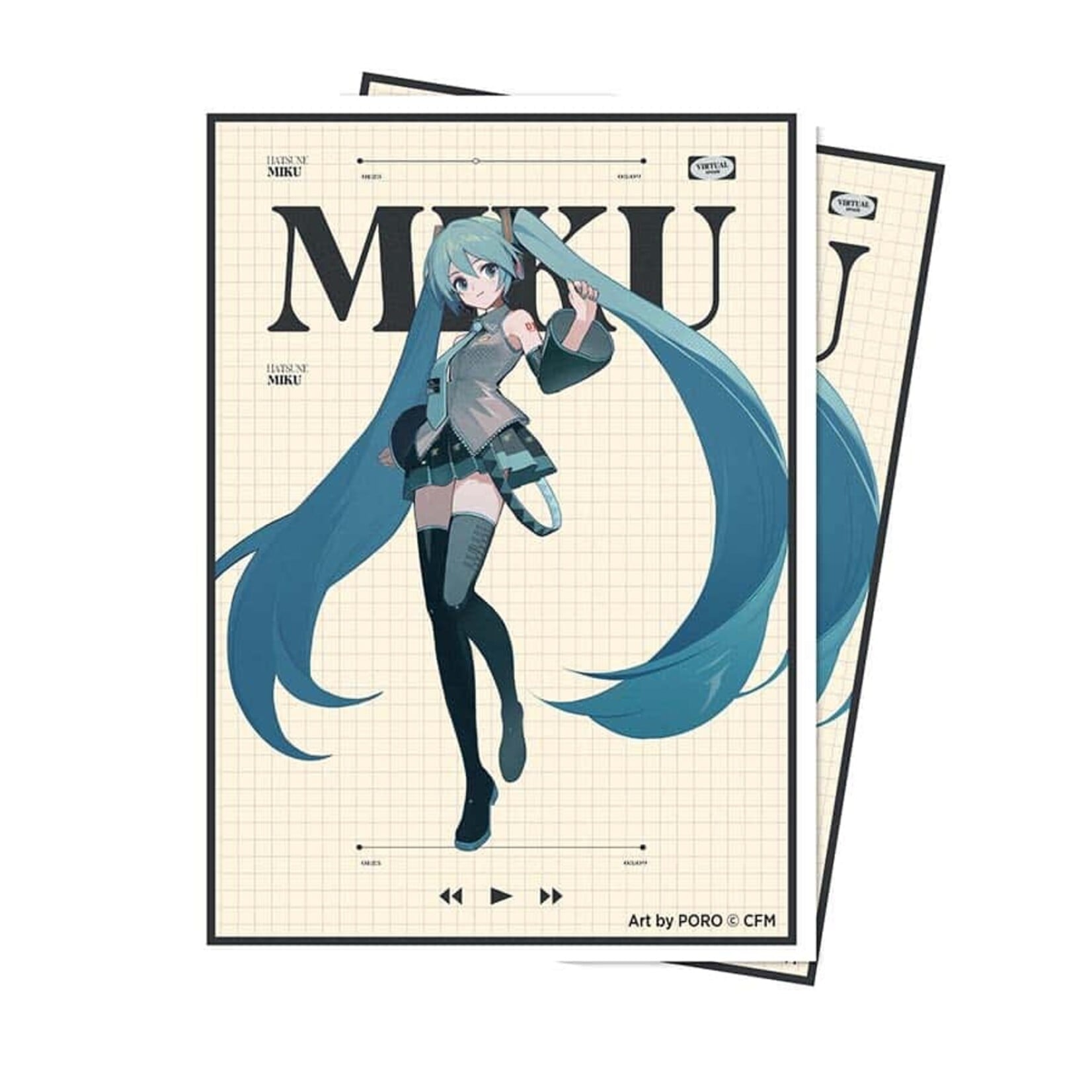 ULTRA PRO HATSUNE MIKU: RETRO SOUNDSCAPES:105CT APEX DECK PROTECTOR SLEEVES