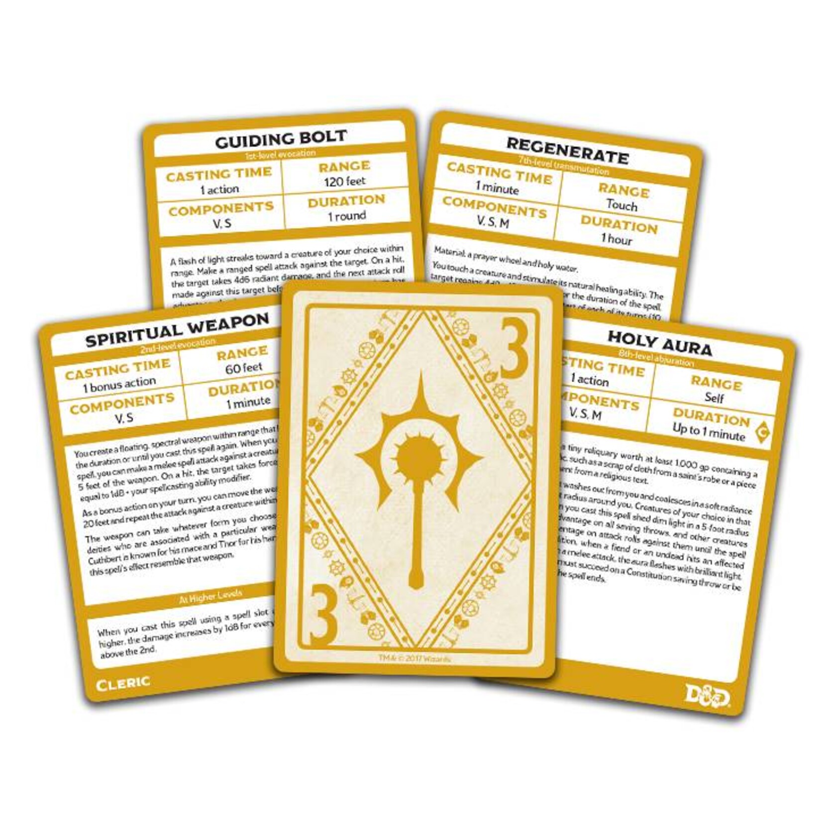 Wizards of the Coast Dungeons & Dragons RPG: Spellbook Cards - Cleric Deck (149 cards)