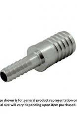 Splicer - Stainless Steel - 3/16" Barb x 3/8" Barb