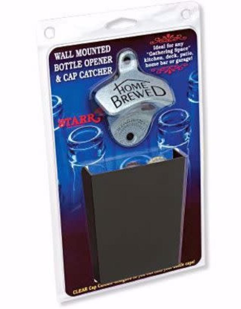 Bottle Opener Cap Catcher Set Home Brewed With Black