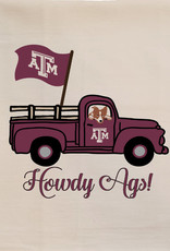 Howdy Ags Flag Truck Tea Towel