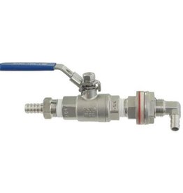 Stainless Steel Weldless Ball Valve / Kettle Valve - Whirlpool