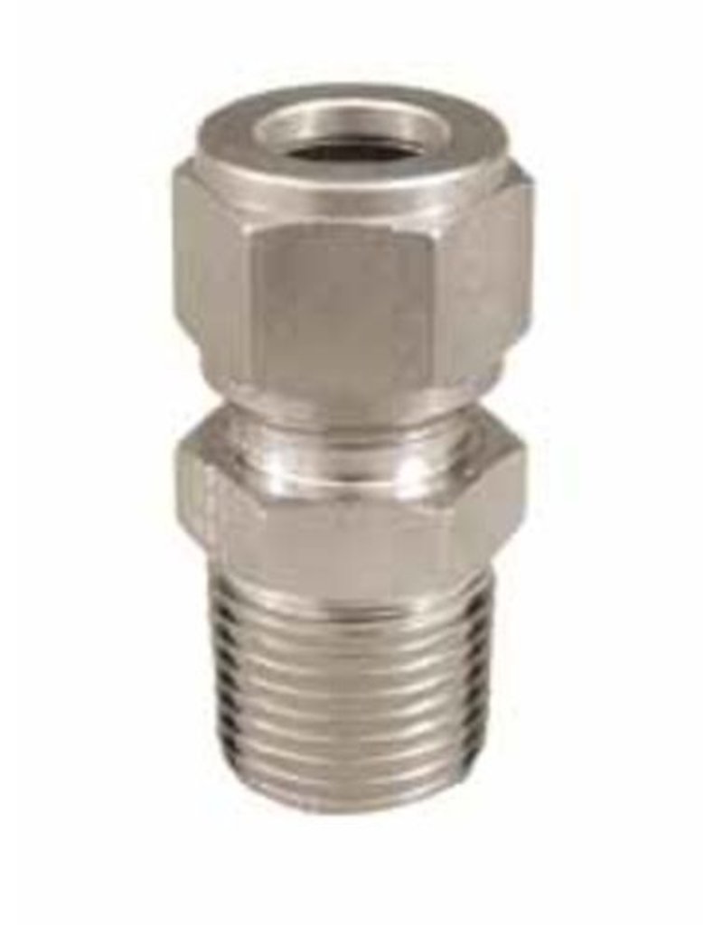 Stainless Fitting - 1/2" Compression x 1/2" MPT