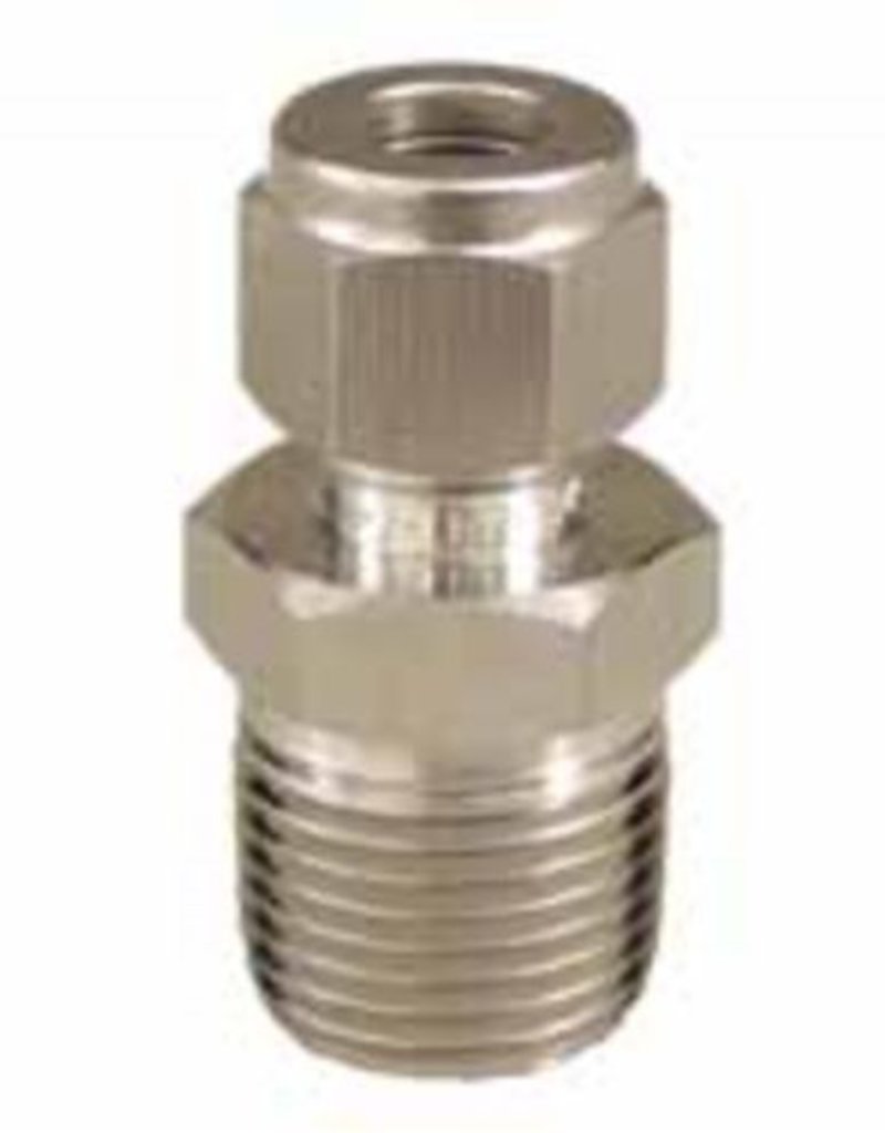 Stainless Fitting - 3/8" Compression x 1/2" MPT