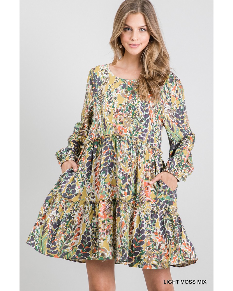 watercolor floral dress
