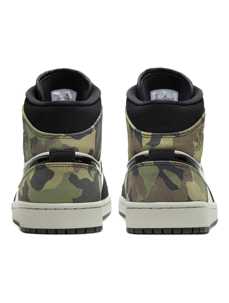 men's air jordan 1 mid se casual shoes camo