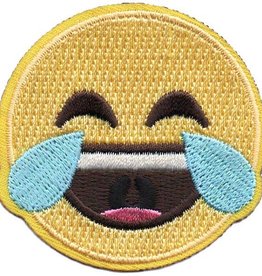 Advantage Emblem & Screen Prnt *Emoji Tears of Joy Laugh Fun Patch