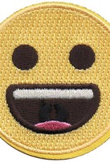 Advantage Emblem & Screen Prnt *Emoji Grinning Big Smile Fun Patch