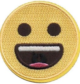 Advantage Emblem & Screen Prnt *Emoji Grinning Big Smile Fun Patch