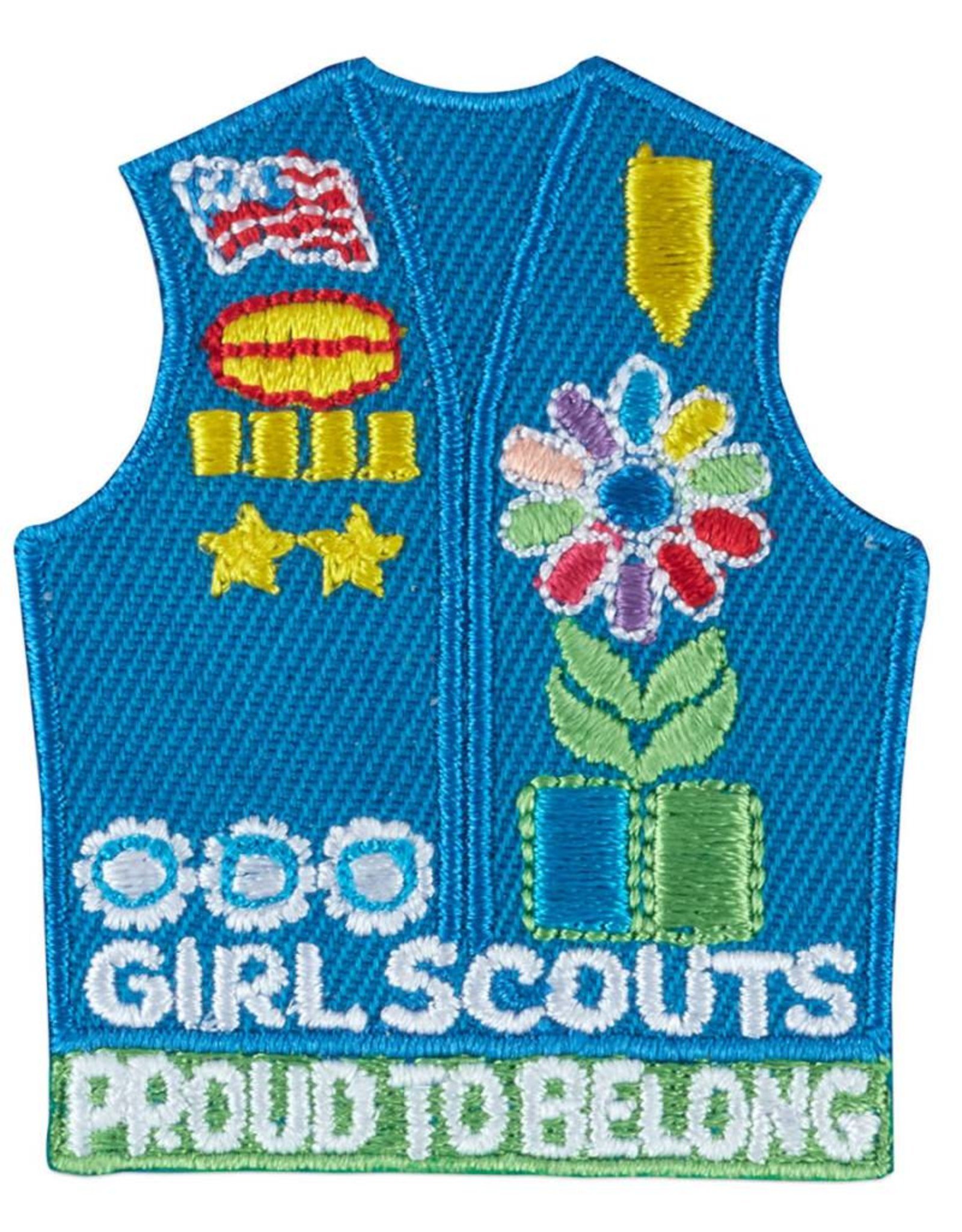 GIRL SCOUTS OF THE USA *Daisy Vest With Insignia Iron-On Fun Patch