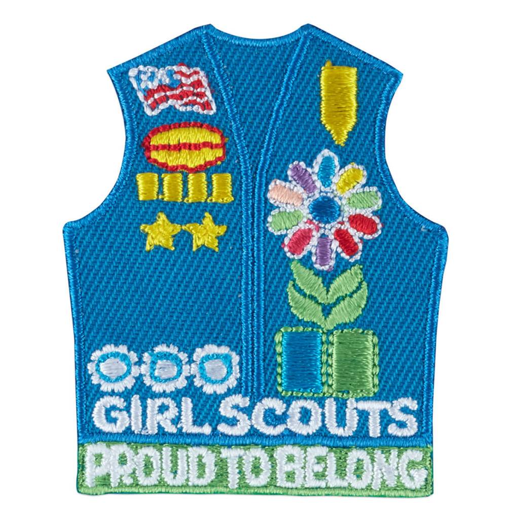 Girl Scouts Of The Usa Daisy Vest With Insignia Iron On Fun Patch