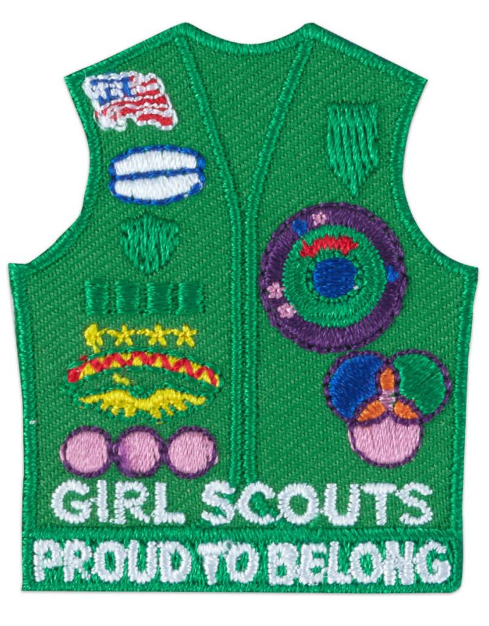 GIRL SCOUTS OF THE USA *Junior Vest With Insignia Iron-On Fun Patch