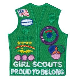 GIRL SCOUTS OF THE USA *Junior Vest With Insignia Iron-On Fun Patch