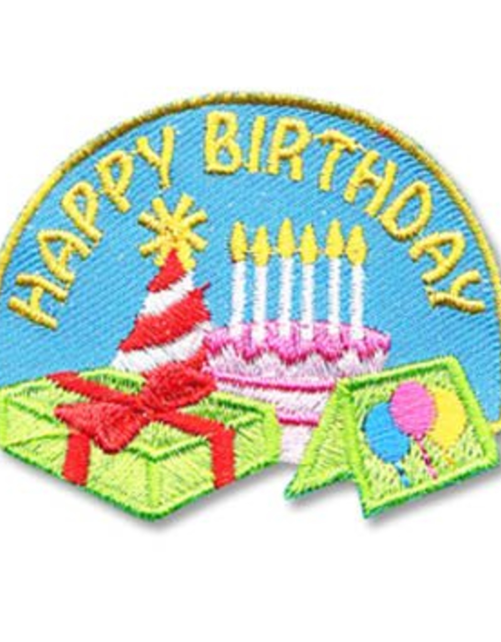 snappylogos Happy birthday Cake Hat Gift Fun Patch (5398)