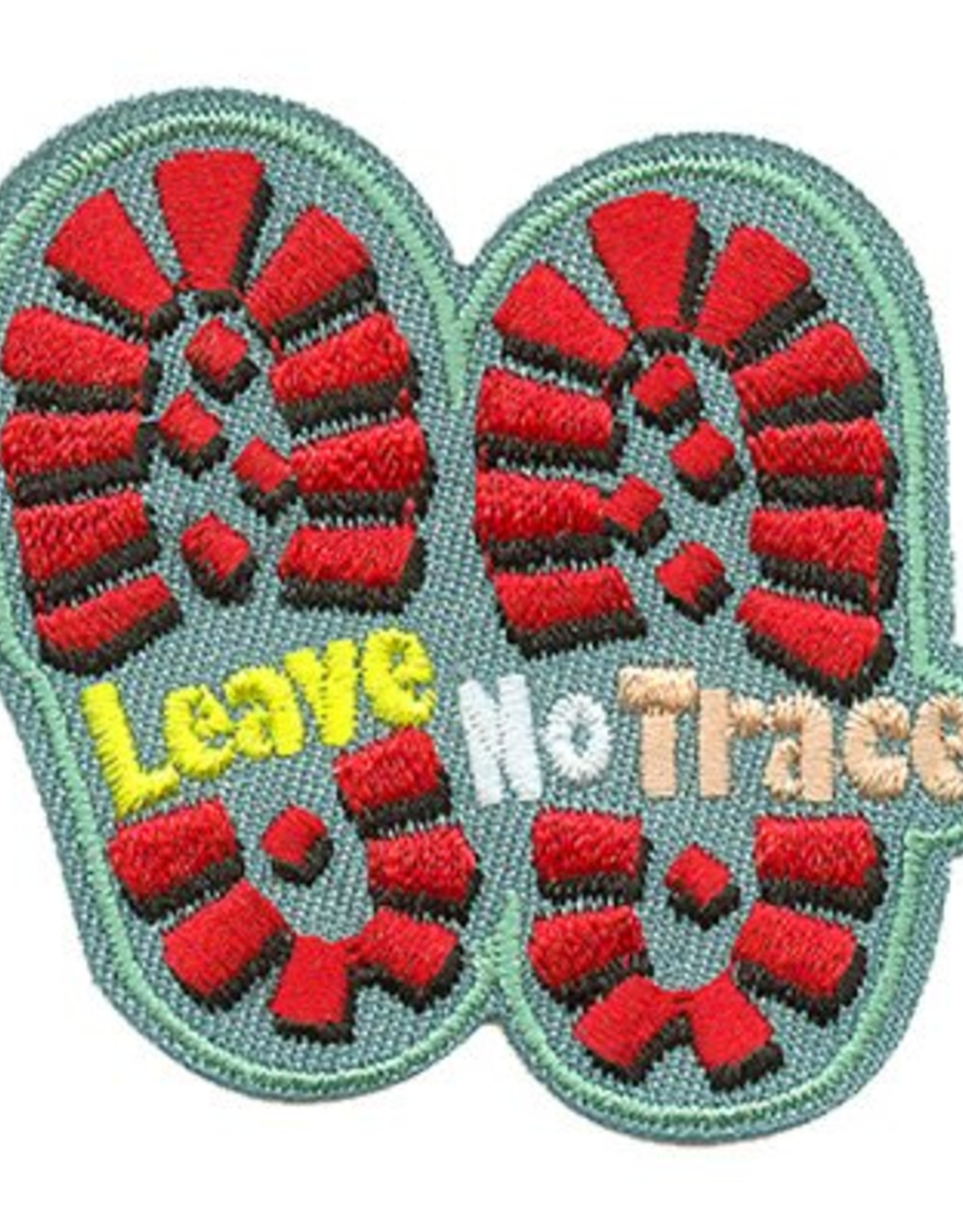 Advantage Emblem & Screen Prnt *Leave No Trace Boot Prints Fun Patch