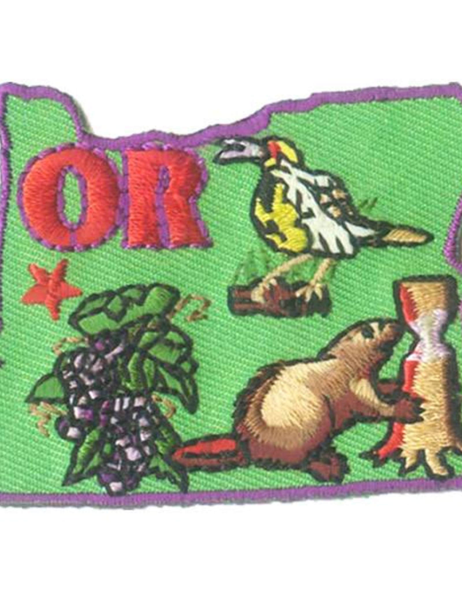 Advantage Emblem & Screen Prnt *State of Oregon Fun Patch