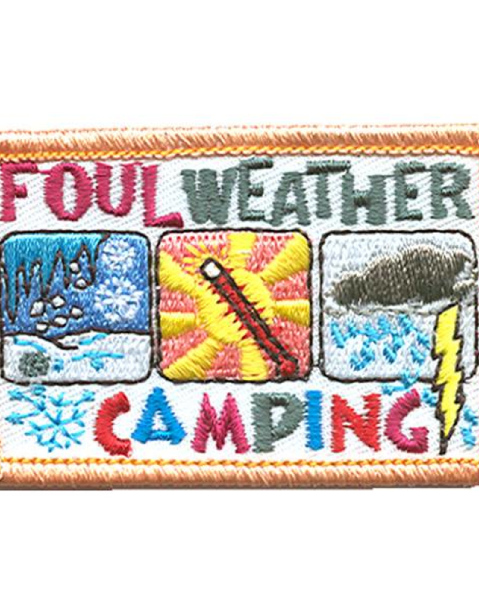 Advantage Emblem & Screen Prnt *Foul Weather Camping Fun Patch