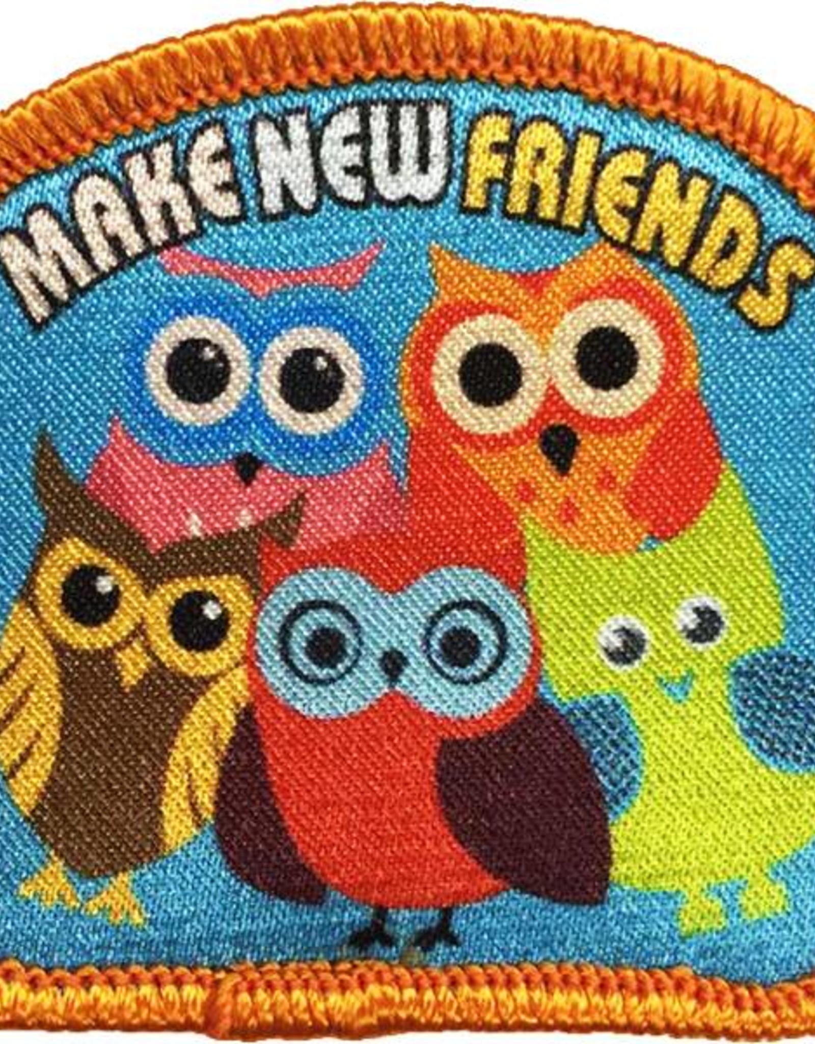 Advantage Emblem & Screen Prnt *Make New Friends Owls Fun Patch