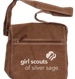 Outfit Your Logo Silver Sage Canvas Messenger Bag Khaki