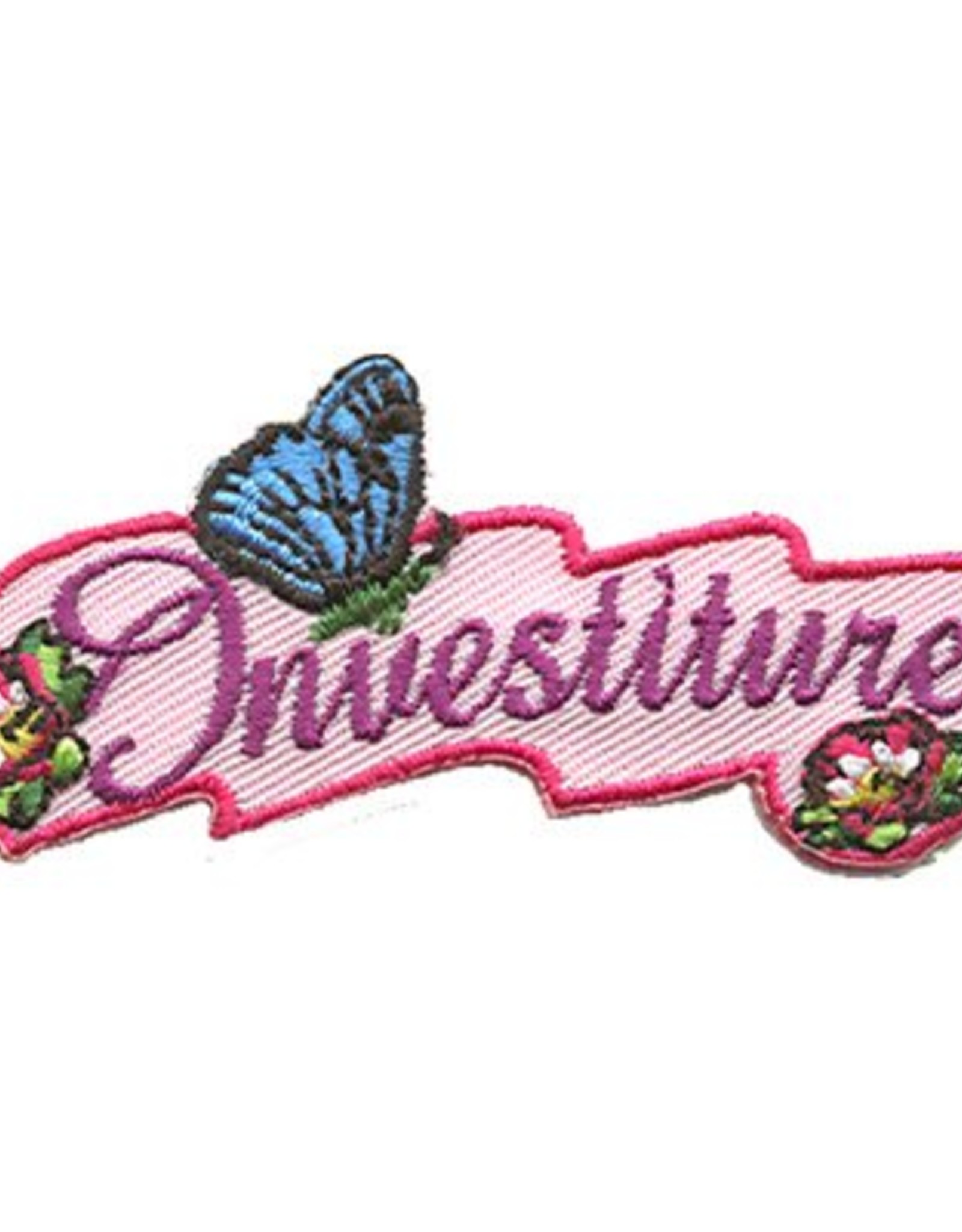 Advantage Emblem & Screen Prnt Investiture Pink Butterfly Fun Patch