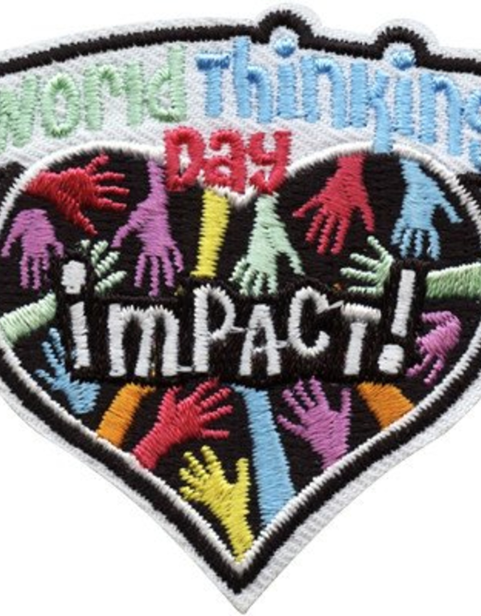 Advantage Emblem & Screen Prnt !World Thinking Day Impact Heart Fun Patch