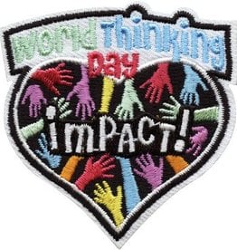 Advantage Emblem & Screen Prnt !World Thinking Day Impact Heart Fun Patch