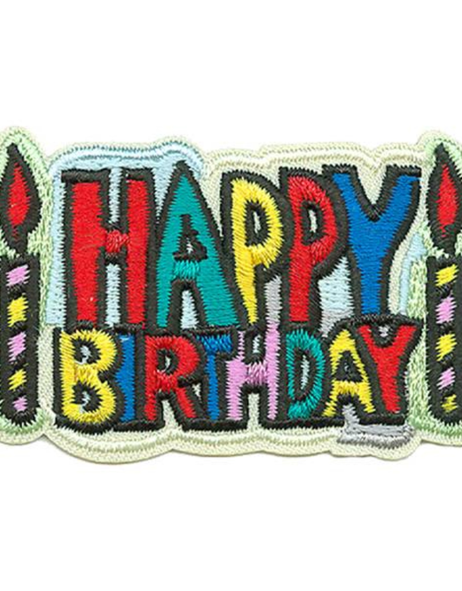 Advantage Emblem & Screen Prnt *Happy Birthday w/ Candles Fun Patch