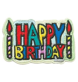 Advantage Emblem & Screen Prnt *Happy Birthday w/ Candles Fun Patch