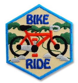 *Bike Ride Bicycle Hexagon Fun Patch