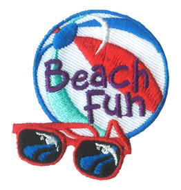 Advantage Emblem & Screen Prnt Beach Fun w/ Ball & Sunglasses Fun Patch