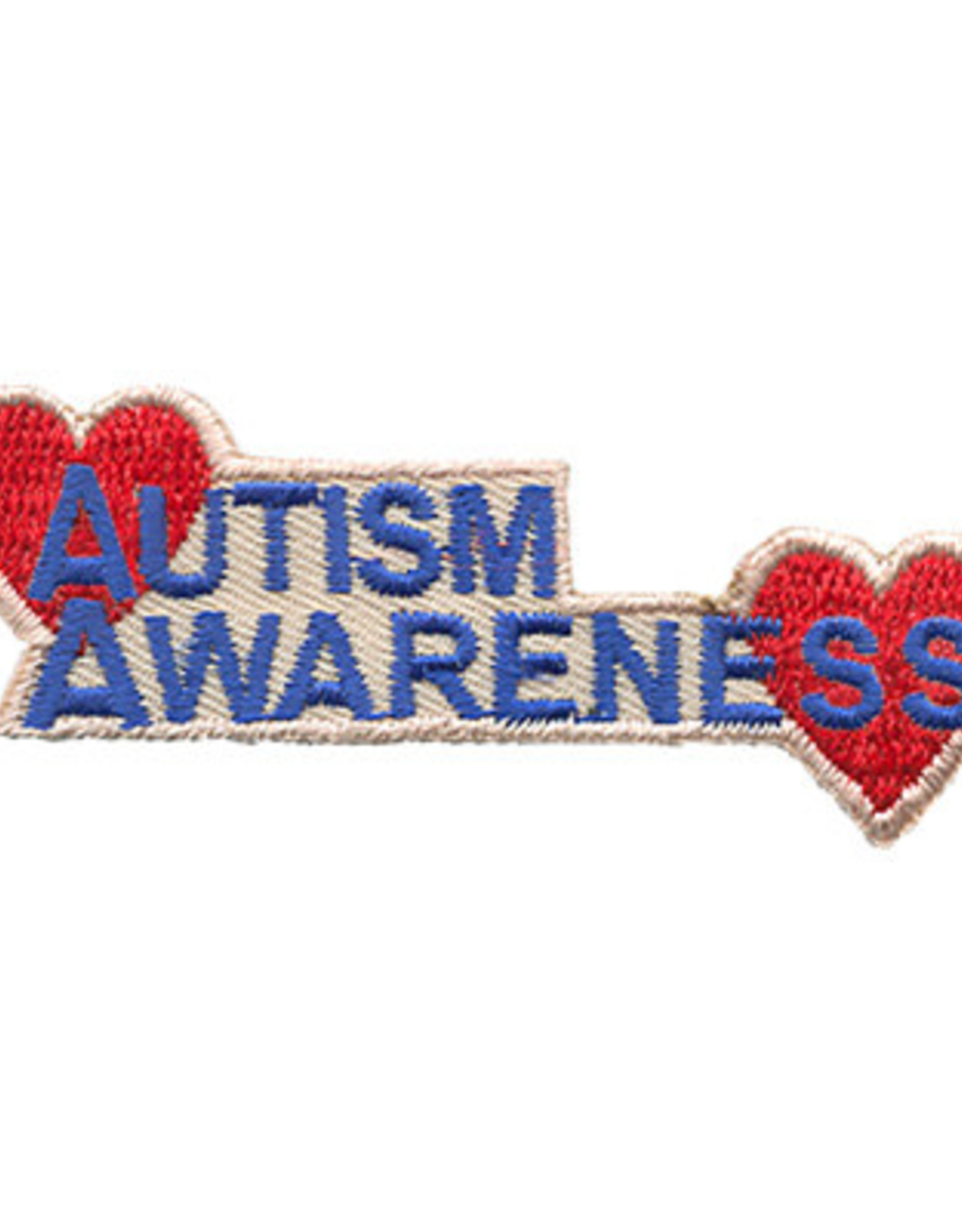 Advantage Emblem & Screen Prnt *Autism Awareness Hearts Fun Patch