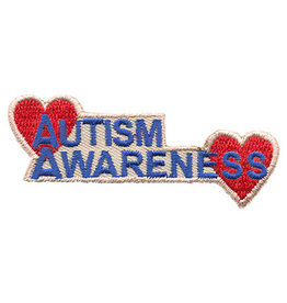 Advantage Emblem & Screen Prnt *Autism Awareness Hearts Fun Patch