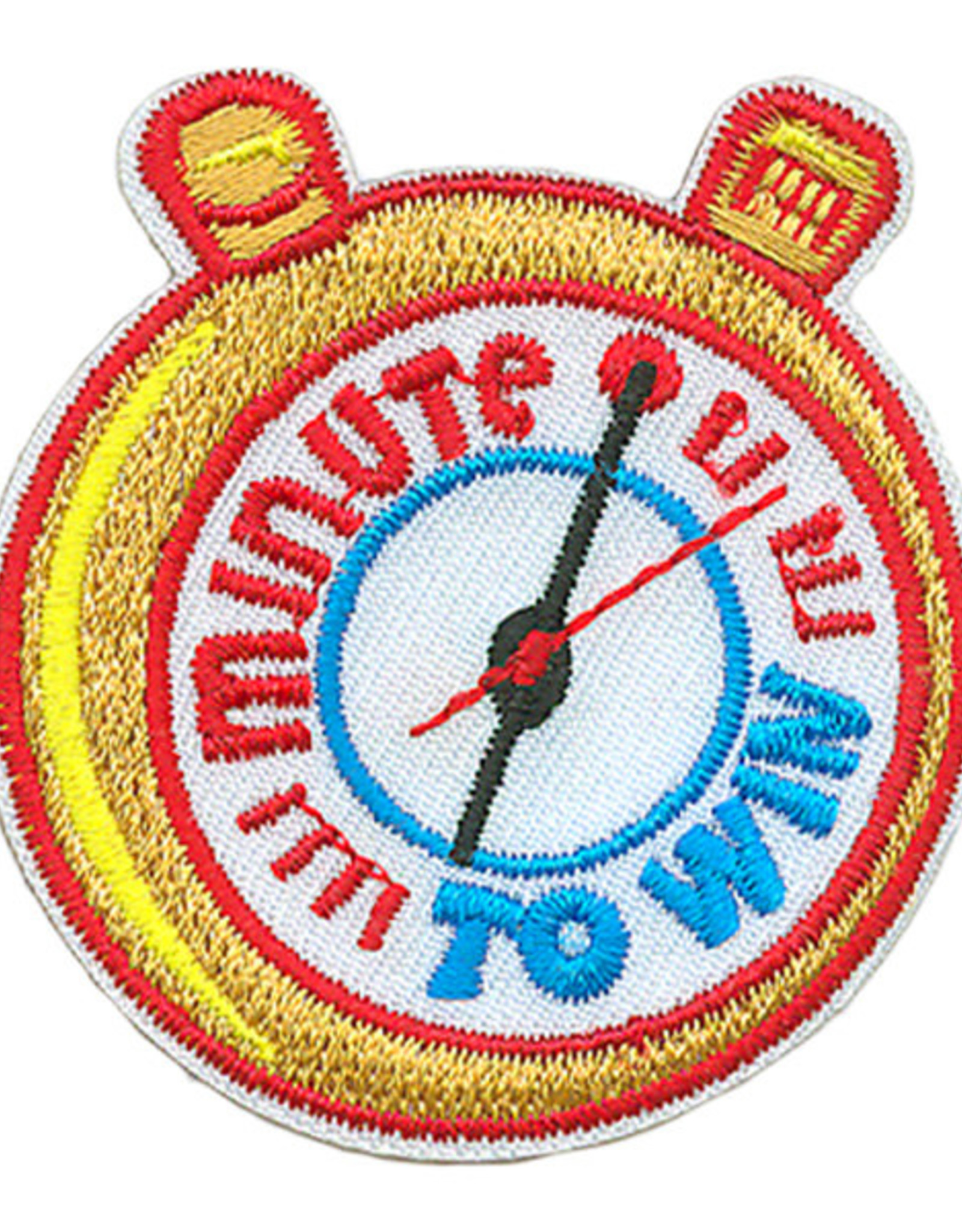 Advantage Emblem & Screen Prnt Minute to Win Stopwatch Fun Patch
